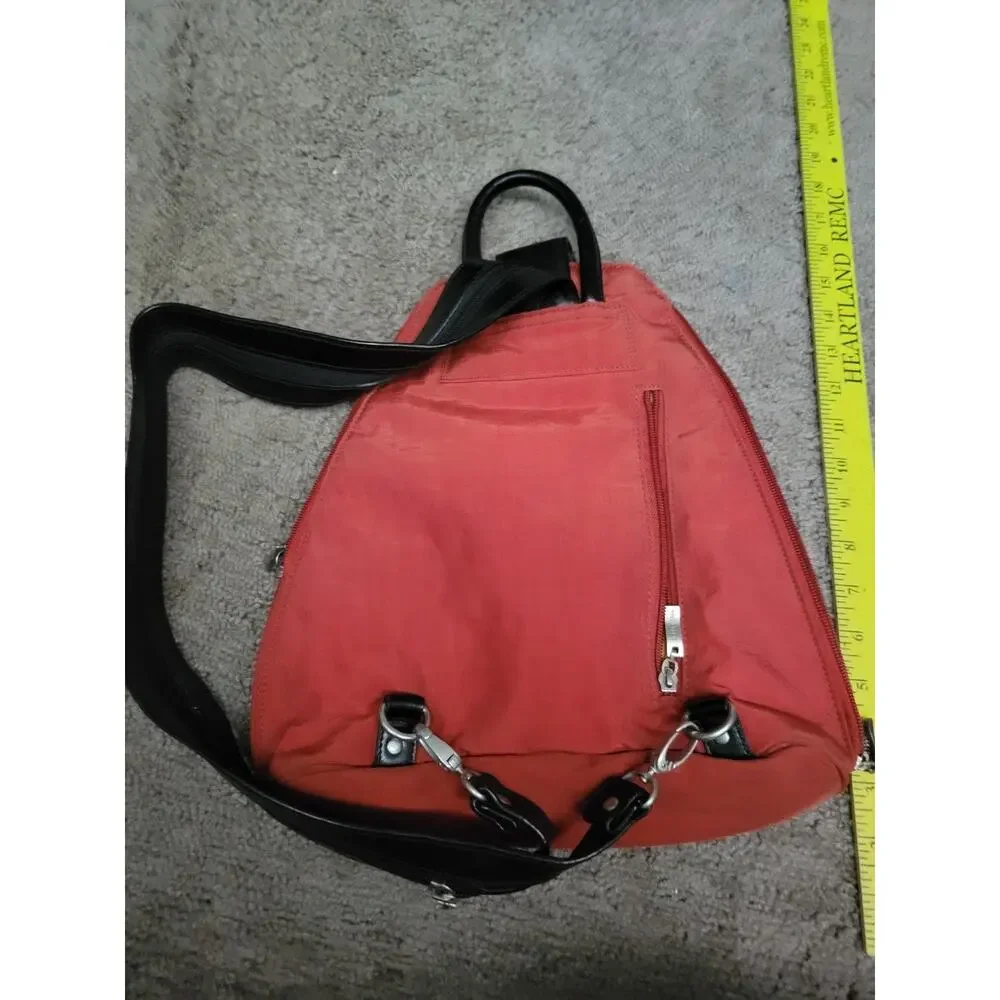 Baggallini Metro Convertible Backpack Nylon Rusty Red